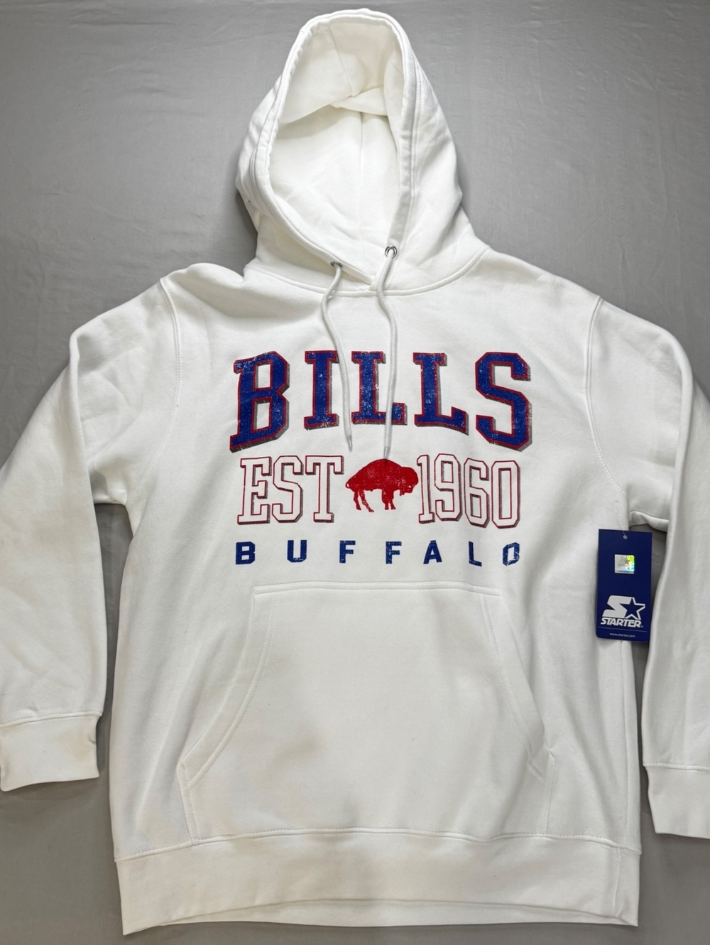 Starter Buffalo Bills Hoodie Men’s L White NFL NWT Sportcore Blokecore